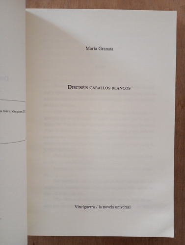 Dieciséis Caballos Blancos - María Granata (Usado)