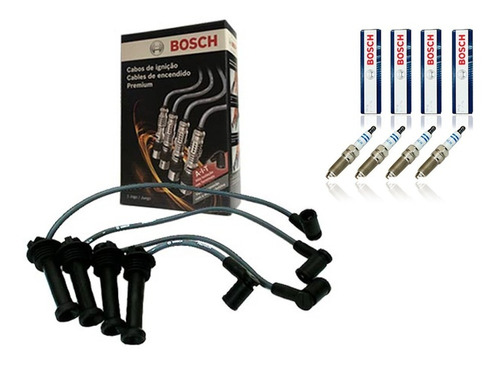 Kit Cabos E Velas Bosch Ford Focus 1.8 2.0 16v 2000 A 2005