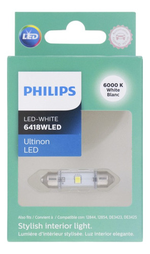 Foco Philips 6418w Ultinon Led Interior 38mm Blanco