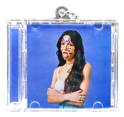Llavero Mini Disco Cd Olivia Rodrigo Álbum Sour Violeta