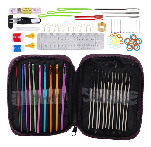 100 Unids/set Herramienta For Tejer Suéter 22 Metal Crochet