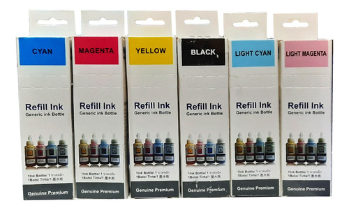 Kit  12 Tintas Premium Refill L800 L805 L810 L850 L1800