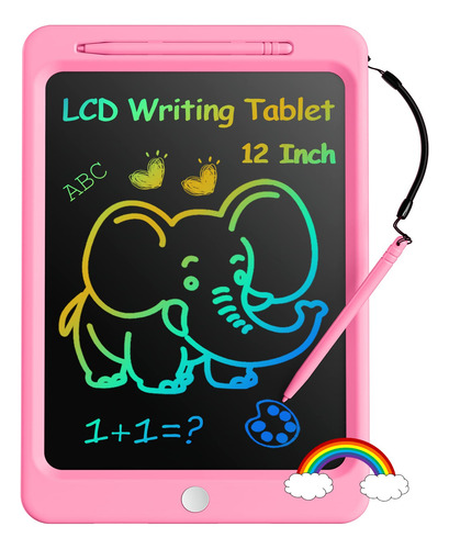 Tableta Lcd De Escritura Y Dibujo Color Rosa Con Para Niñas