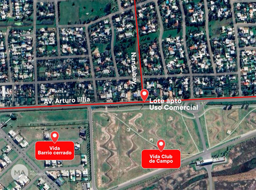 Terreno Uso Comercial 900 M² Frente A Barrios Vida - Av Illia Y Ñandubay - Funes | Venta