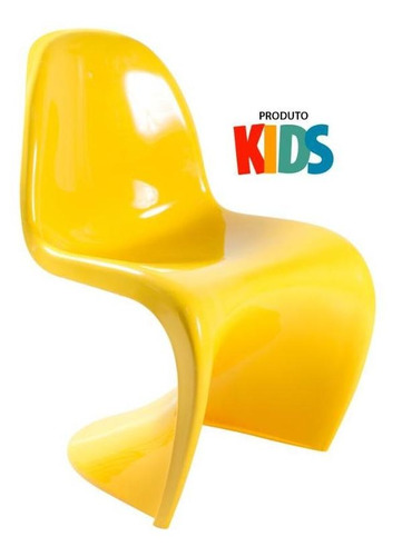 Cadeira Panton Junior Infantil Brincadoteca Amarelo Brilho
