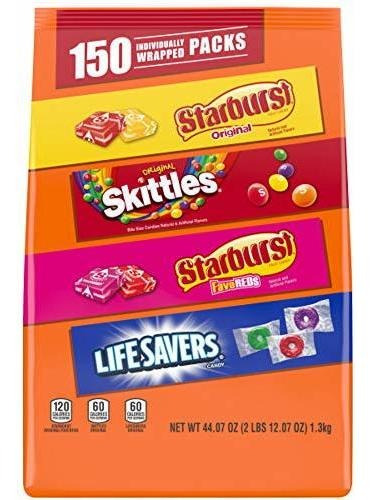 Skittles, Starburst Original, Starburst Fave Reds, &amp; Lif