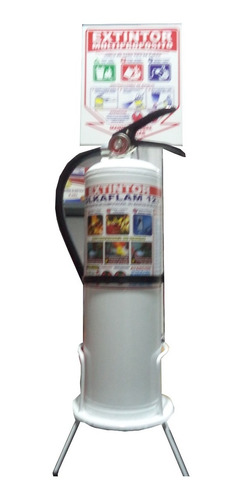 Extintor Solkaflam 10 Lbs + Señal + Soporte De Pedestal Comb