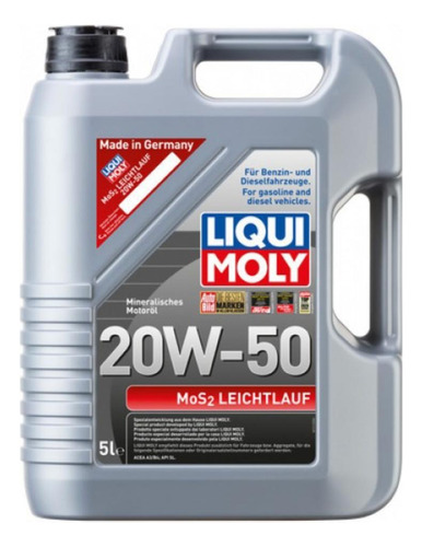 Aceite De Motor Liqui Moly 20w50 Min Mos2 Low-viscosity 5l