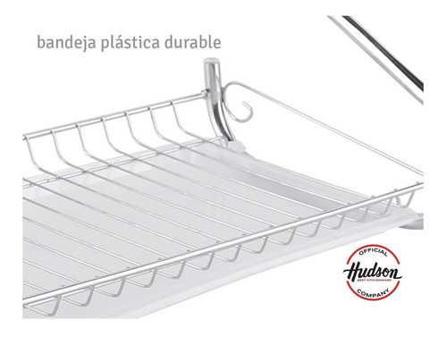 Imagen 5 de 9 de Secaplatos Escurridor Acero Hudson 2 Pisos Con Bandeja