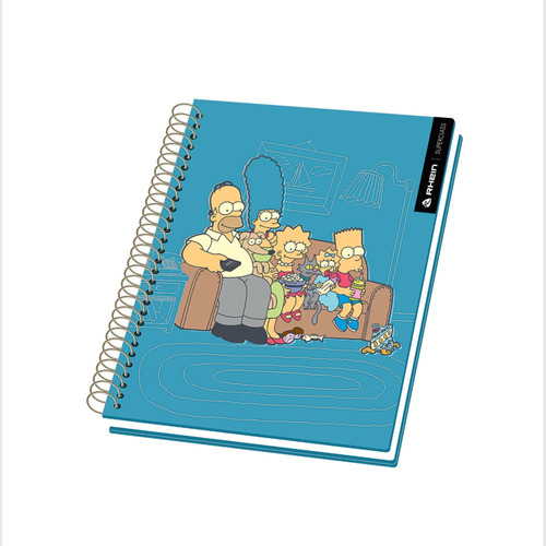 Pack 5 Cuadernos Premium Rhein Simpsons 1/2 