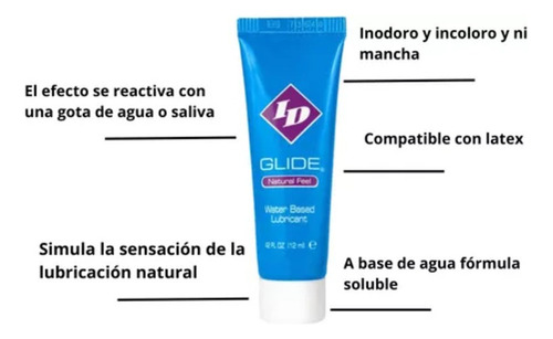 Lubricante Id Glide Sensacion Natural & Max Width Engrosador Sin Sabor