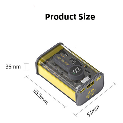 Cargador io ibk 22,5w ibk tipo c y usb portátil con cable carga 1a