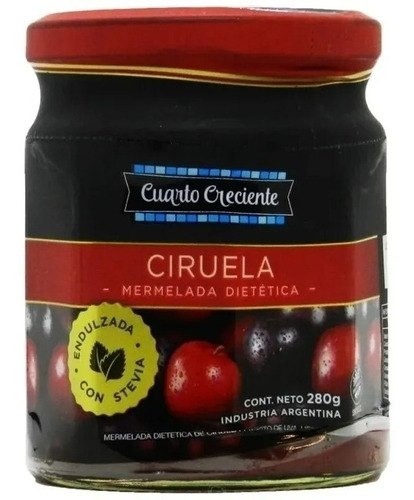 Mermelada Con Stevia Ciruela Cuarto Creciente 280g