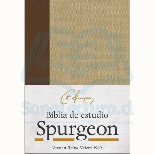 Rvr 1960 Biblia De Estudio Spurgeon, Marron Claro, Tela