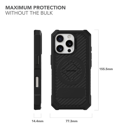 Capa Robusta Rokform Compatível Com iPhone 16 Pro, Magnet...