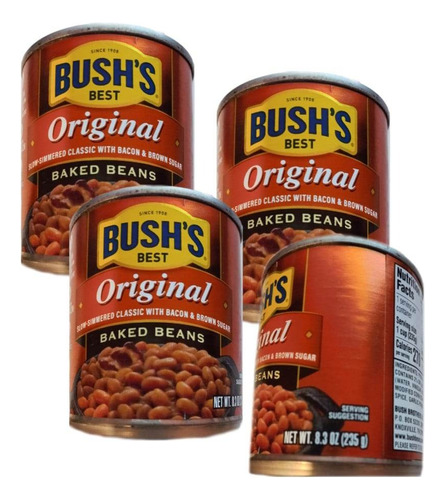 4 Bush's Original Baked Beans Class With Bacon & Brown Sugar