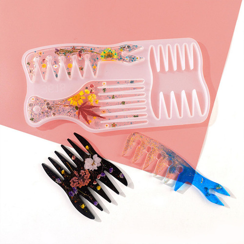 3 Molde De Peine De Silicona Transparente Para El Cabello,