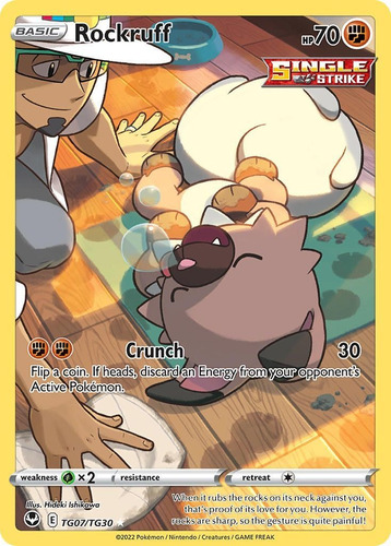 Carta Pokémon Rockruff Tg07/tg30 Tempestade Prateada Galeria
