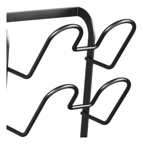 Soporte De Tapa Rack De Almacenamiento De 3 Nivel Negro