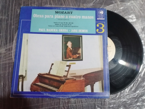 Mozart Obras Para Piano A Cuatro Manos Lp 33 Rpm 