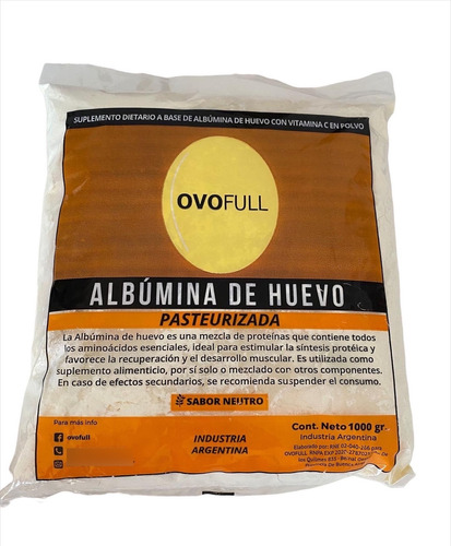 Albumina De Huevo Deshidratada-ovofull 1kg.