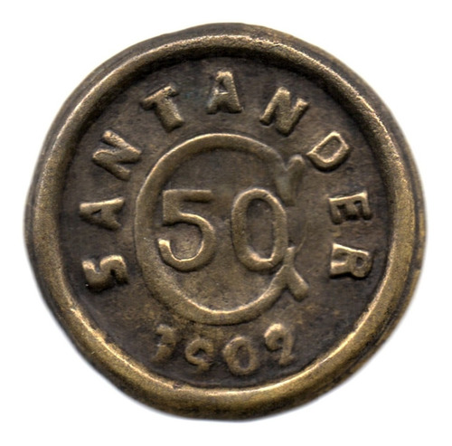 50 Centavos 1902 Santander Coscoja