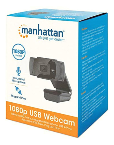 Manhattan 462006 Cámara Web Usb Hd Con Micrófono (plug And