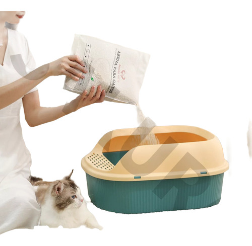 5pcs Arena Para Gatos Biodegradable Con Tofu Vegetal 6l