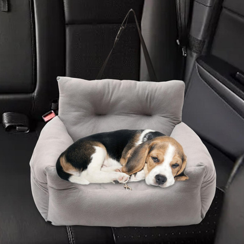 Asiento De Coche Para Perros, Cama De Viaje, Gris Claro