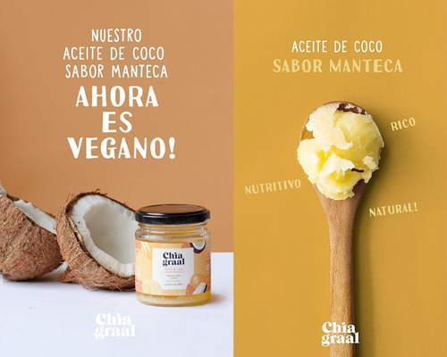 Imagen 4 de 6 de Aceite Coco Sabor Manteca 180 Ml Con Certificacion Sin Tacc
