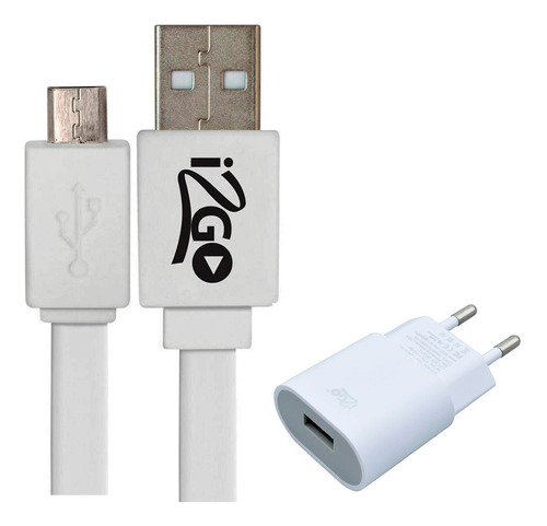 Tomada Usb 1 Saída I2go + Cabo Micro Usb