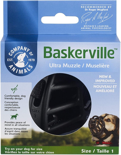 Bozal Baskerville Ultra Muzzle Perro Talle 1