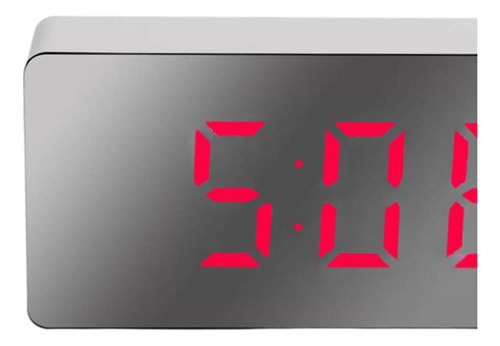 Reloj Despertador Digital Con Espejo Temperatura