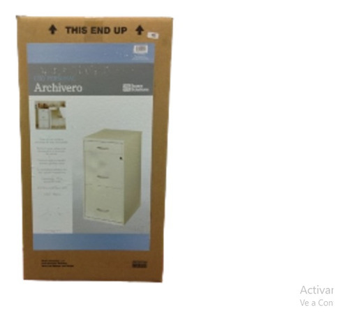 Organizador Archivero 3 Gavetas Space Solutions B Color Blanco