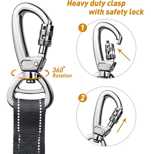 Aubell Heavy Duty Dog Leash, Correas Reflectantes Para Pe...