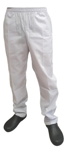 Pantalón Náutico Blanco Gabardina Ropa De Trabajo