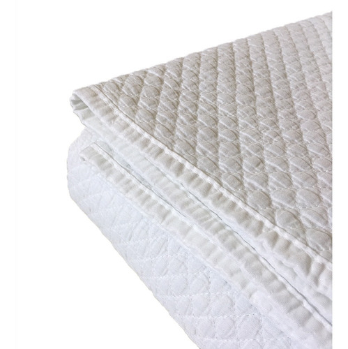Cubrecama Queen Size Stone Washed Calidad Premium Color Blanco Celine
