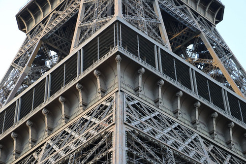 Imagen 1 de 5 de Cuadro 2-torre Eiffel-paris-close Up 32x20 C/marco Madera