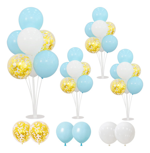 Kit De 4 Soportes Para Globos Para Mesa Con Base, Soporte Pa