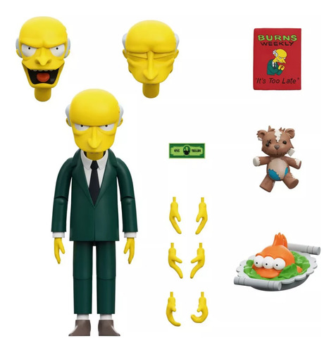 Boneco Simpsons Montgomery Burns Action Figure Super 7 Homer