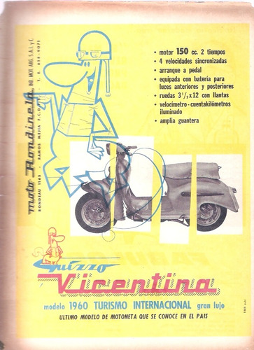 Antigua Publicidad  Moto Rondinela Guizzo Vicentina