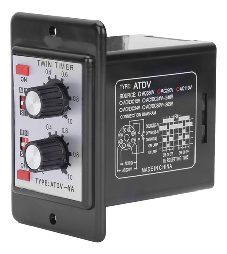 Timer Doble 60seg/min 110-220 Volts. Con Base De 8 Pines
