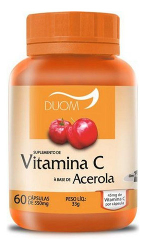 Vitamina C A Base De Acerola Duom Com 60 Cápsulas