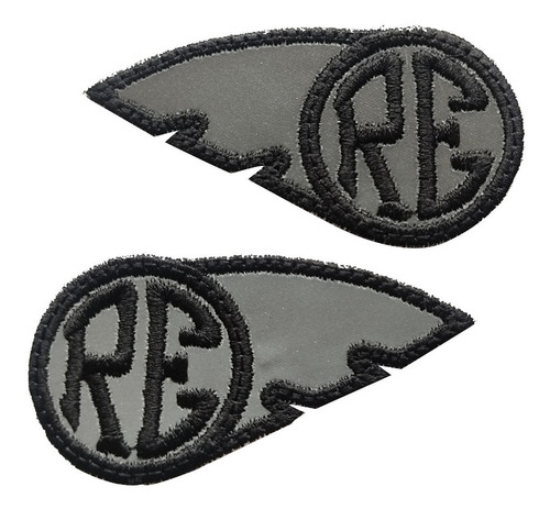 Parche Bordado Alitas Re Royal Elfield Reflectivas Logo Moto