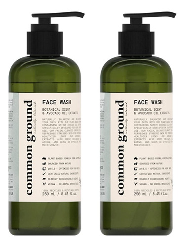 Common Ground Limpiador Facial Totalmente Natural, Libre De