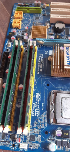 Placa Madre Gigabyte Intel P35 Ds3l + 8 Gb Ram + Proc Xeon Verde