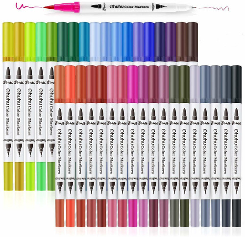 Marcadores  De Pincel De Acuarela Ohuhuhu, 36 Colores Fr32p