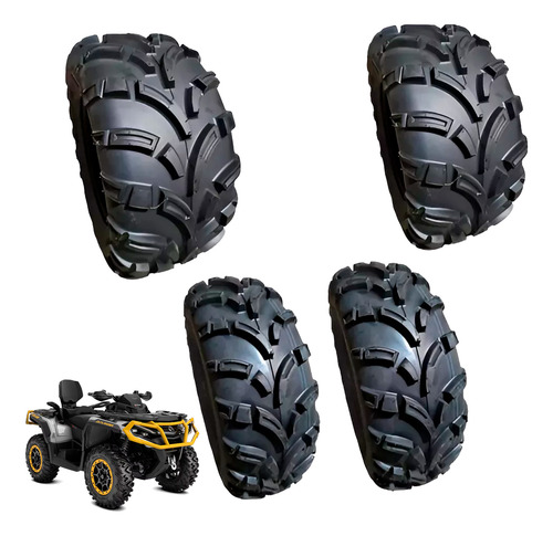 Llantas Para Can Am Outlander 25x10x12 Y 25x8x12 Dot 4pzas