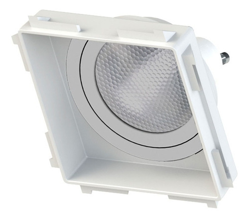 Embutido No Frame Par20 Quadrado Recuado Save Energy + Led Cor Branco Luz Branco Neutro