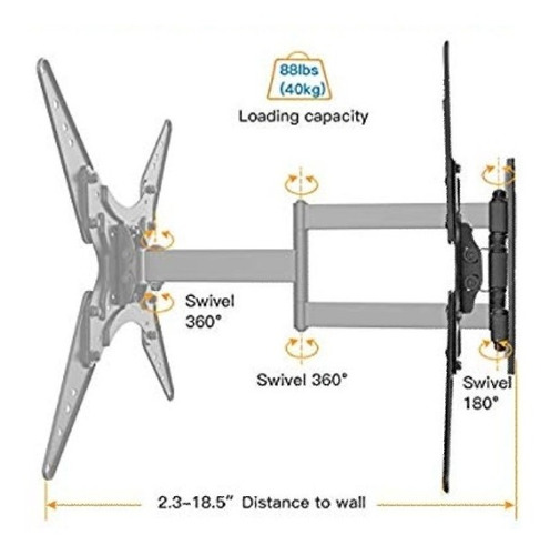 Base Soporte De Pared Para Tv De 26 A 55 Pulgadas